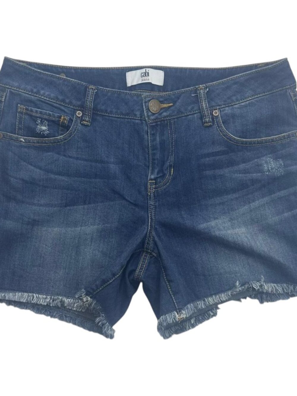 Cabi Jeans Distressed Denim Shorts ~ Size 8
